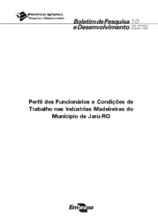 Thumbnail de Perfil dos Funcionários e Condições de Trabalho nas Indústrias Madeireiras do Município de Jaru-RO.