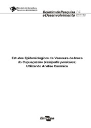 Thumbnail de Estudos Epidemiológicos da Vassoura-de-bruxa do Cupuaçuzeiro (Crinipellis perniciosa) Utilizando Análise Canônica.