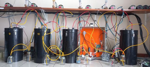 Imagem de Biorreator de bancada para monitoramento da compostagem em laboratório