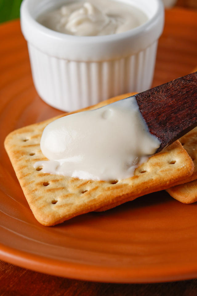 Imagem de Análogo de queijo cremoso simbiótico à base de amêndoas de castanha de caju